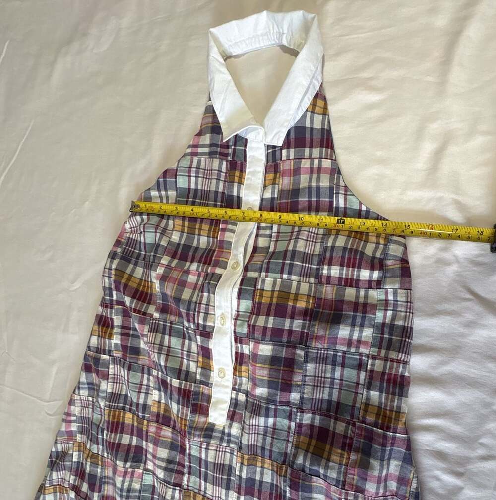 Tuckernuck Plaid Patchwork Halter Maxi Dress Size M - Picture 2 of 8